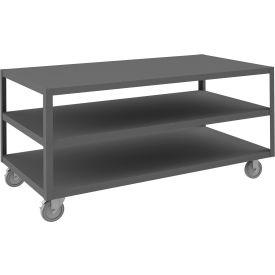 Durham Mfg.® Mobile Machine Table Steel Square Edge 60-1/4"W x 30-1/4"D x 30-1/16"H Gray 
