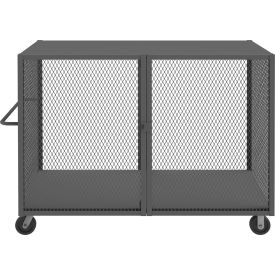 Durham Mfg.® Cage Truck with 1 Shelf 80-1/2"L x 46"W x 56-7/16"H Gray 