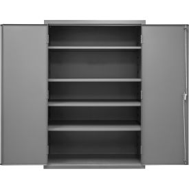 Durham Mfg.® HD Cabinet 14 Ga. 4 Adj. Shelves 48"W x 24"D x 78"H Lockable Gray 