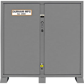 Durham Mfg.® Jobsite Storage Cabinet with 3 Shelves 60-1/16"W x 33-7/16"D x 17-60-3/4"H Gray 