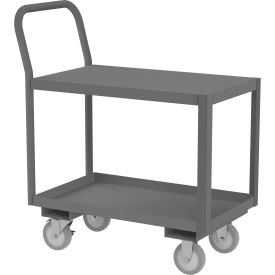 Platform Truck with 2 Shelves, 1200 lb. Cap., 33"L x 18-1/4"W x 37-1/2"H, Gray view 2