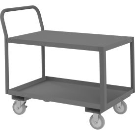 Platform Truck with 2 Shelves, 1200 lb. Cap., 39"L x 24-1/4"W x 37-1/2"H, Gray view 2