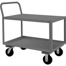 Durham Mfg.® Platform Truck with 2 Shelves 1200 lb. Cap. 39"L x 24-1/4"W x 39-3/8"H Gray 