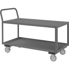 Platform Truck with 2 Shelves, 1200 lb. Cap., 51"L x 24-1/4"W x 37-1/2"H, Gray view 2
