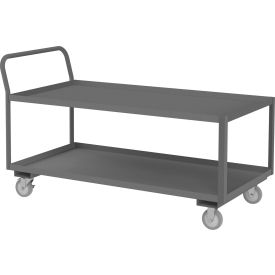 Durham Mfg.® Platform Truck with 2 Shelves 1200 lb. Cap. 63"L x 30-1/4"W x 37-1/2"H Gray 