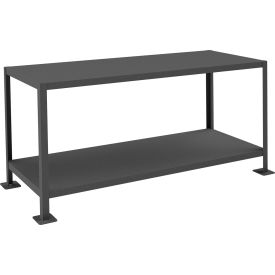 MT Workbench, Steel Square Edge, 63-1/4"W x 26-3/4"D x 30-3/16"H, Gray view 2
