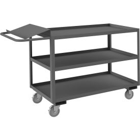 Durham Mfg.® Order Picking Cart w/3 Shelves 1200 lb. Cap. 63-5/16"Lx24-1/4"Wx40-11/16"H Gray 