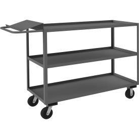 Durham Mfg.® Order Picking Cart w/3 Shelves 3000 lb. Cap. 75-5/16"Lx24-1/4"Wx51-1/16"H Gray 