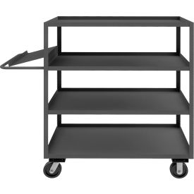 Durham Mfg.® Order Picking Cart w/4 Shelves 3000 lb. Cap. 63-5/16"L x 30-1/4"W x 60"H Gray 
