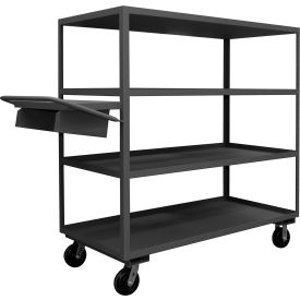 Durham Mfg.® Order Picking Cart with 4 Shelves 3600 lb. Cap. 76-3/8"L x 30-1/4"W x 65"H Gray 