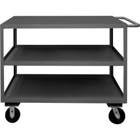 Durham Mfg.® Stock Cart with 3 Shelves 3000 lb. Cap. 42-1/4"L x 24-1/4"W x 39"H Gray 