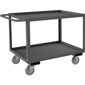 Durham Mfg.® Stock Cart with 2 Shelves 1200 lb. Cap. 42-1/4"L x 24-1/4"W x 30-7/8"H Gray 