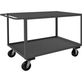 Durham Mfg.® Stock Cart with 2 Shelves 3000 lb. Cap. 66-1/4"L x 30-1/4"W x 36"H Gray 