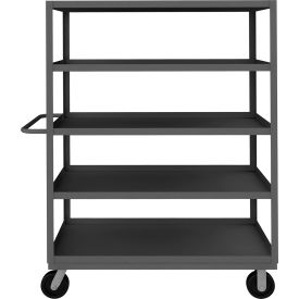 Durham Mfg.® Stock Cart with 5 Shelves 3000 lb. Cap. 66-1/4"L x 30-1/4"W x 68"H Gray 
