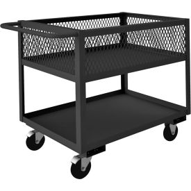 Durham Mfg.® 4 Sided Mesh Box Stock Cart Steel 1400 lb. Cap. 36-1/4"L x 18-3/8"W x 35-1/8"H 