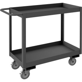 Durham Mfg.® Stock Cart with 2 Shelves 1200 lb. Cap. 42-1/4"L x 18-1/4"W x 37-5/8"H Gray 