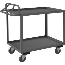 Durham Mfg.® Stock Cart with 2 Shelves 1400 lb. Cap. 42-1/4"L x 24-1/4"W x 40-7/8"H Gray 