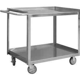 Stock Cart w/ 2 Shelves, Stainless Steel, 1200 lb. Cap., 54"L x 24-1/8"W x 35"H view 2