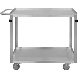 Stock Cart w/ 2 Shelves, Stainless Steel, 600 lb. Cap., 36-7/16"L x 16-3/4"W x 34"H view 2