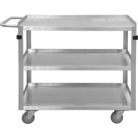 Stock Cart w/ 3 Shelves, Stainless Steel, 600 lb. Cap., 42-7/16"L x 22-1/2"W x 34"H view 2