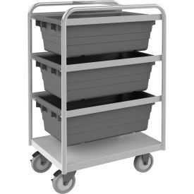 Tub Rack Cart, Stainless Steel, 300 lb. Cap., 26"L x 18-3/4"W x 42"H view 2