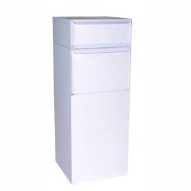 Dvault Company DVCS0015-3 dVault Full Service Vault Mailbox and Parcel Drop DVCS0015 - USPS Approved - Rear Access - White image.