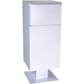 Dvault Company DVCS0030-3 dVault Deposit Vault Mailbox and Parcel Drop with Pedestal DVCS0030 - Rear Access - White image.
