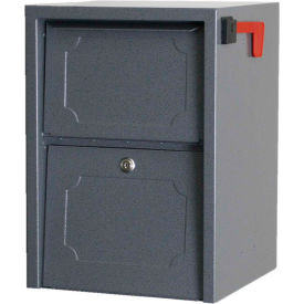 Dvault Company DVJR0060-2 dVault Weekend Away Secure Mailbox with Vault DVJR0060 - Front Access - Gray image.