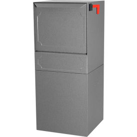 Dvault Company DVU0050-2 dVault Parcel Protector Vault Mailbox and Parcel Drop DVU0050 - Rear Access - Gray image.