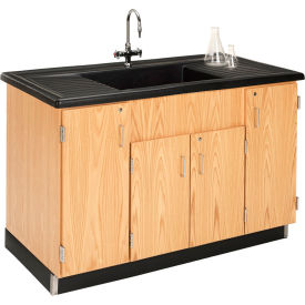 Diversified Woodcrafts, Inc. 3303K Diversified Spaces Science Clean-Up Sink with Oak Cabinet Base image.