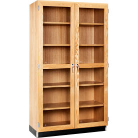 Diversified Spaces Access Tall Storage with Glass Doors 36"W x 22"D x 84"H Red Oak 
