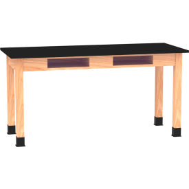Diversified Spaces DWI-C7604K30N PerpetuLab Table with Phenolic Top 60"L x 24"W x 30"H Red Oak 