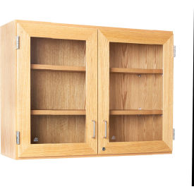 Signature Wall Cabinets with 2 Adjustable Shelves, 48"W x 12"D x 30"H, Red Oak view 2
