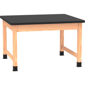 Diversified Spaces DWI-P711LBBK30L PerpetuLab Table with Laminate Top 48"L x 42"W x 30"H Red Oak 