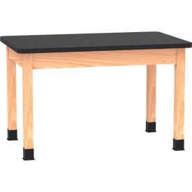 Diversified Spaces DWI-P712LBBK30E PerpetuLab Table with Laminate Top 48"L x 30"W x 30"H Red Oak 