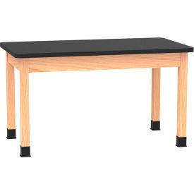 Diversified Spaces DWI-P713LBBK30E PerpetuLab Table with Laminate Top 54"L x 30"W x 30"H Red Oak 