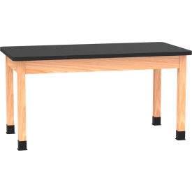 Diversified Spaces DWI-P714LBBK30E PerpetuLab Table w/ Laminate Top 60"L x 30"W x 30"H Red Oak 