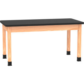 Diversified Spaces DWI-P714LBBK30N PerpetuLab Table w/ Laminate Top 60"L x 30"W x 30"H Red Oak 