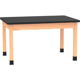 Diversified Spaces DWI-P719LBBK30E PerpetuLab Table with Laminate Top 54"L x 36"W x 30"H Red Oak 