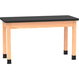 Diversified Spaces DWI-P720LBBK30E PerpetuLab Table with Laminate Top 54"L x 24"W x 30"H Red Oak 