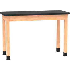 Diversified Spaces DWI-P720LBBK36N PerpetuLab Table with Laminate Top 54"L x 24"W x 36"H Red Oak 