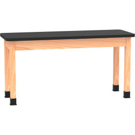 Diversified Spaces DWI-P721LBBK30E PerpetuLab Table with Laminate Top 60"L x 21"W x 30"H Red Oak 