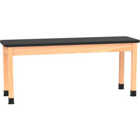 Diversified Spaces DWI-P723LBBK30E PerpetuLab Table with Laminate Top 72"L x 30"W x 30"H Red Oak 