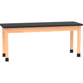 Diversified Spaces DWI-P730LBBK30N PerpetuLab Table with Laminate Top 72"L x 24"W x 30"H Red Oak 