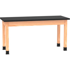 Diversified Spaces DWI-P7602BK30N PerpetuLab Table with ChemGuard Top 60"L x 24"W x 30"H Red Oak 