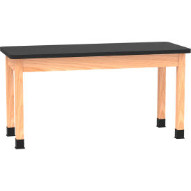 PerpetuLab Table with Laminate Top, 60"L x 24"W x 30"H, Red Oak view 2