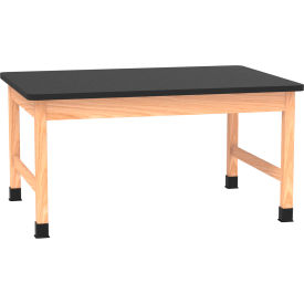 Diversified Spaces DWI-P790LBBK30N PerpetuLab Table with Laminate Top 60"L x 42"W x 30"H Red Oak 