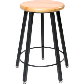 Diversified Spaces Perspective Shop Stool with Steel Base 18"H Hardboard Seat Black 