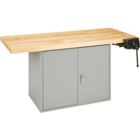 Diversified Spaces 2 Station Workbench, 1 Vises, 1 Cabinet, 64