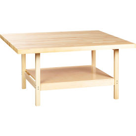 4 Station Workbench 64"L x 54"W - Maple Top 